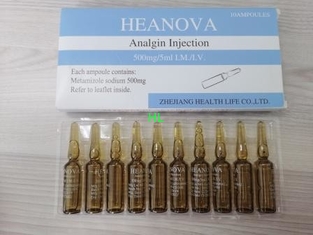 Chine Médecines de l'analgésique 500MG/5mL d'injection de sodium de Metamizole fournisseur