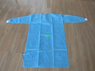 Chine SMS non-tissé/robes médicales jetables de pp + de PE/manteau patient S M L XL isolement chirurgical fournisseur