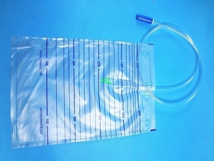 Chine Sac médical jetable 2000ml d'urine de produits avec la vis, poussant, valve croisée fournisseur