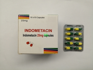 Chine L'indométhacine capsule 25MG BP/USP Antirheumatics 10*10's/boîte fournisseur